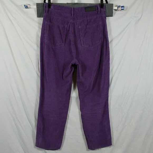 Pac Sun Women's Lavender Corduroys Button Fly Raw Hem Pants Size 12 - Picture 2 of 10